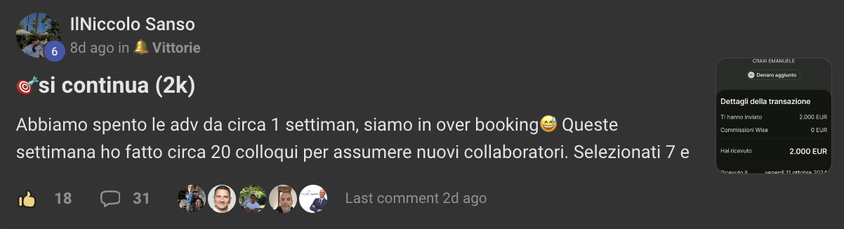 Risultato cliente Marketing Insieme