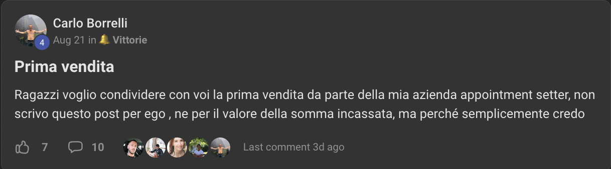 Risultato cliente Marketing Insieme