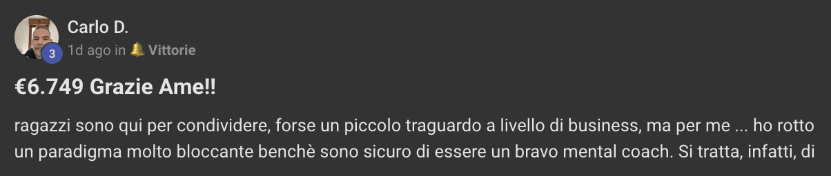 Risultato cliente Marketing Insieme