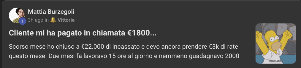 Risultato cliente Marketing Insieme